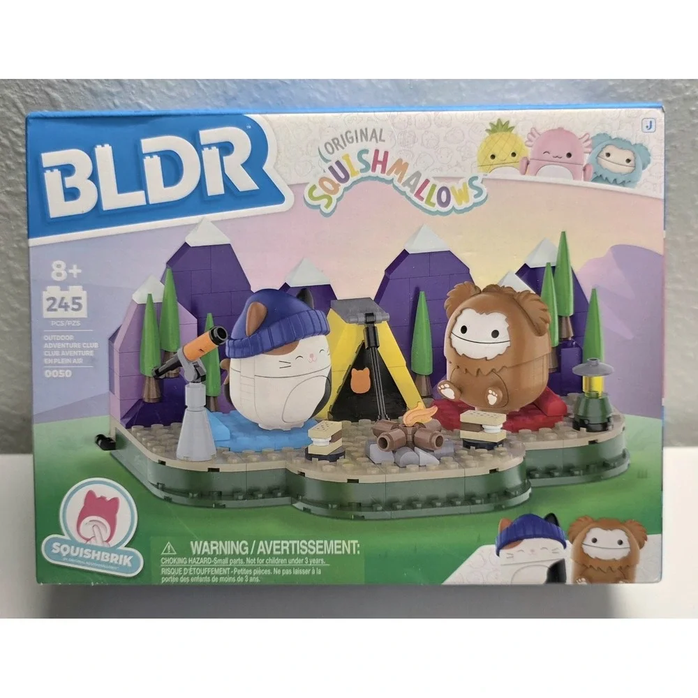 BLDR Squishmallows Outdoor Adventure Club 0050 Benny Cam 245 Piece Toy